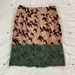 Leifsdottir Women’s size 4 Skirt, Geese Anthropologie